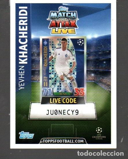 Cromos de F&uacute;tbol: CROMO DE MATCH ATTAX LIVE DE TOPPS FOOTBALL CON YEVHEN KHACHERIDI