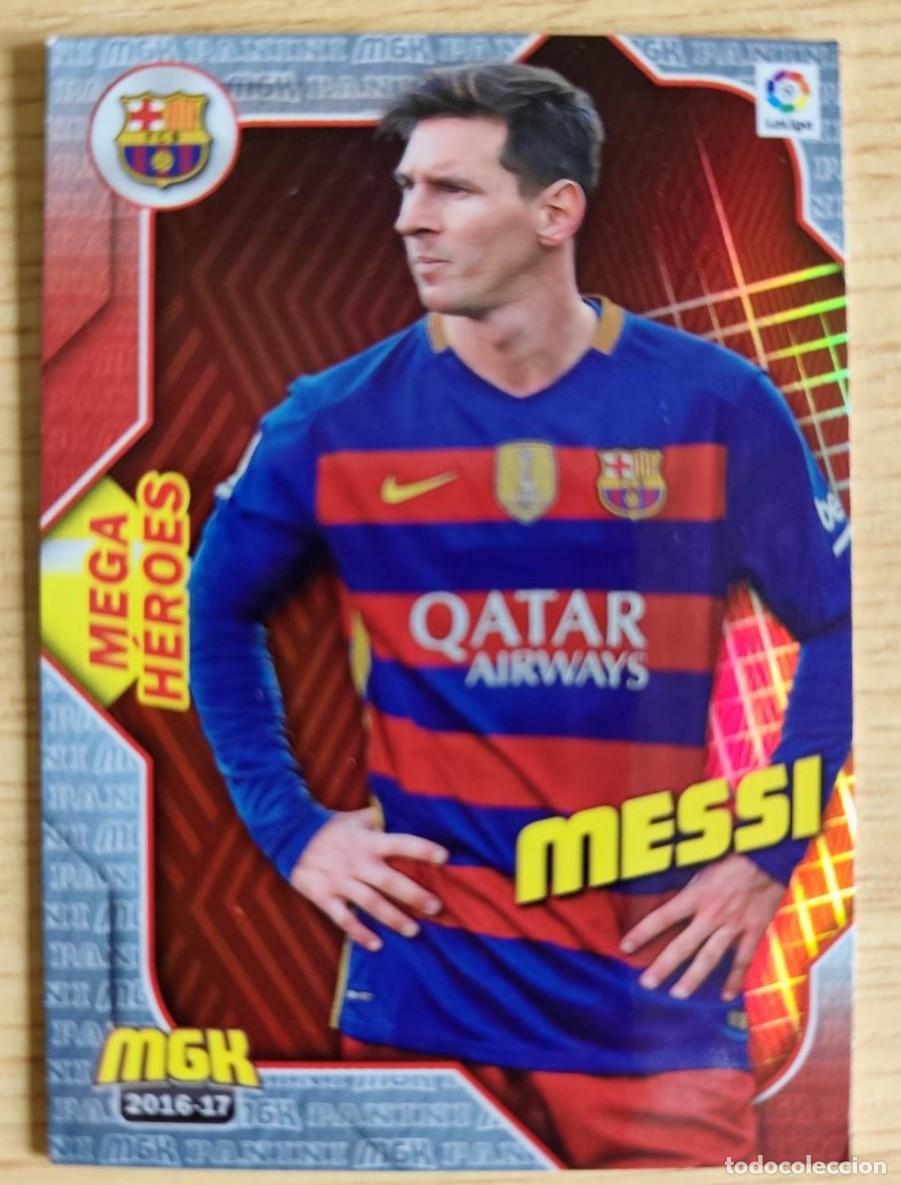 Cromos de F&uacute;tbol: MGK 107 LIONEL MESSI MEGA HEROES FC BARCELONA CARD MEGACRACKS LIGA 2016 2017 16 17 PANINI