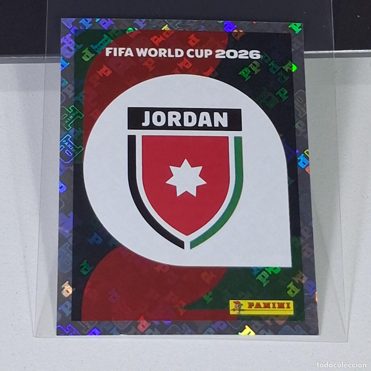 Cromos de F&uacute;tbol: A36 JOR 1 JOR1 ESCUDO LOGO BADGE 1 JORDANIA JORDAN MUNDIAL FIFA WORLD CUP 2026 STICKER PANINI
