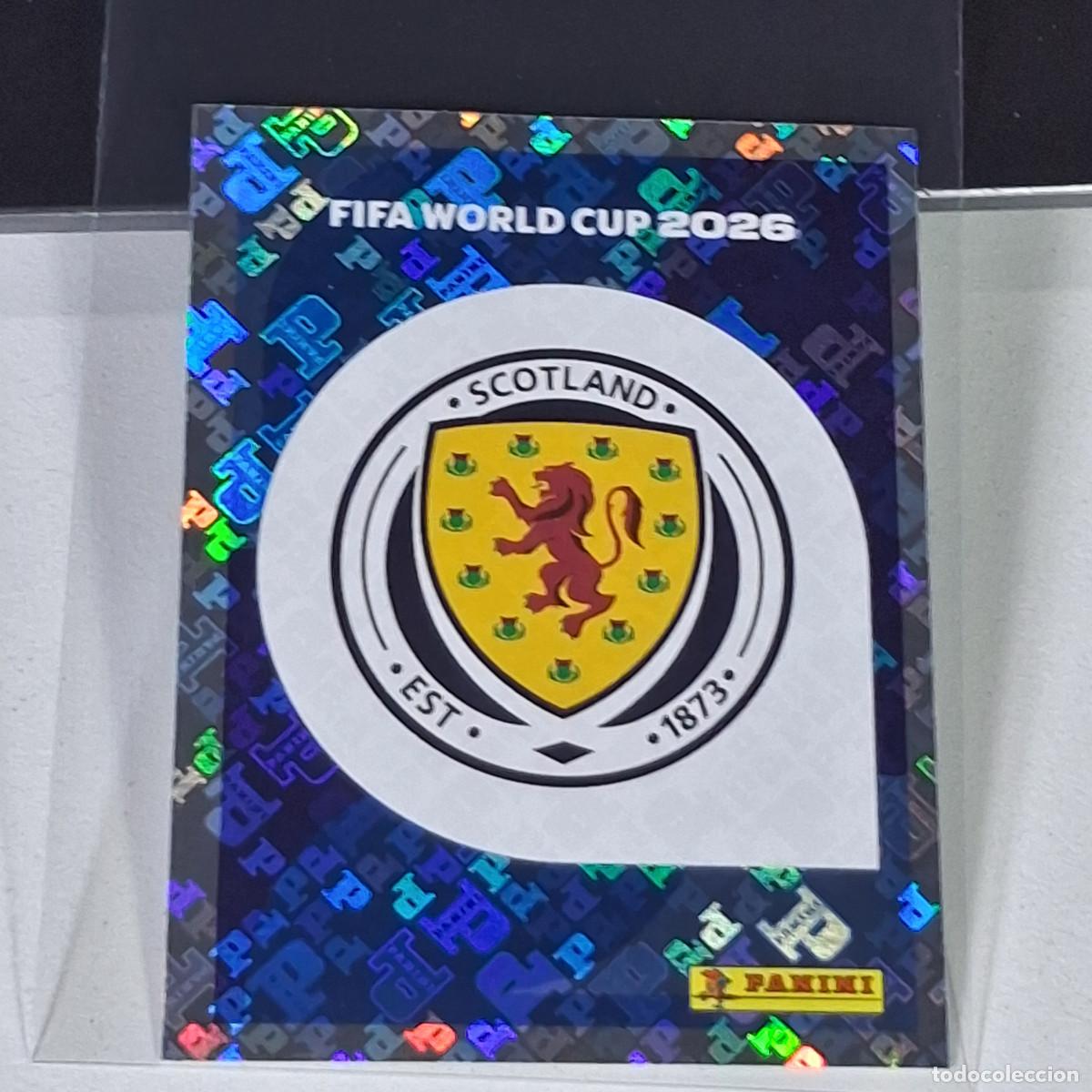 Cromos de F&uacute;tbol: A36 SCO1 SCO 1 ESCUDO LOGO BADGE ESCOCIA / SCOTLAND MUNDIAL FIFA WORLD CUP 2026 STICKER PANINI