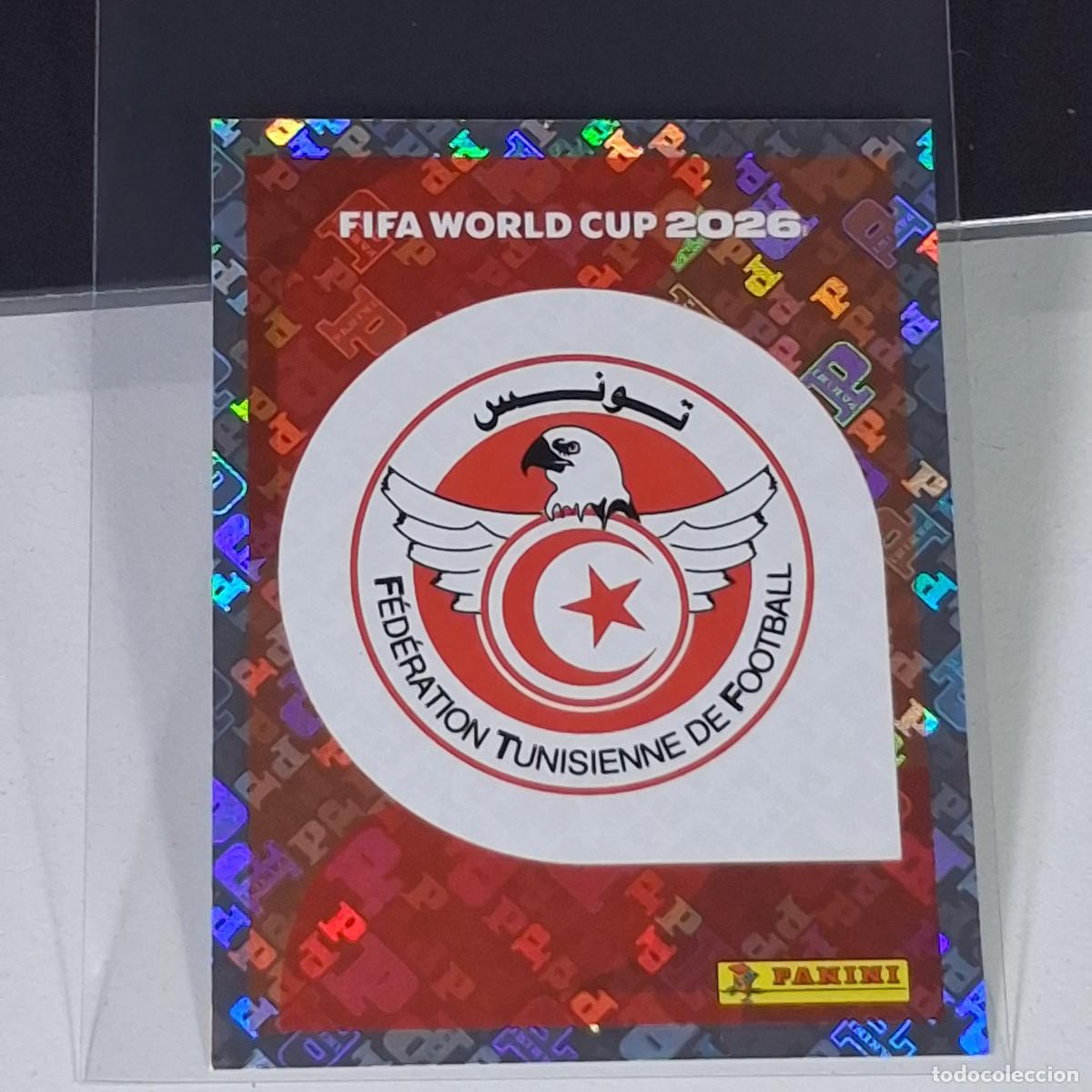 Cromos de F&uacute;tbol: A36 TUN 1 TUN1 ESCUDO LOGO BADGE TUNEZ TUNISIA MUNDIAL FIFA WORLD CUP 2026 STICKER PANINI