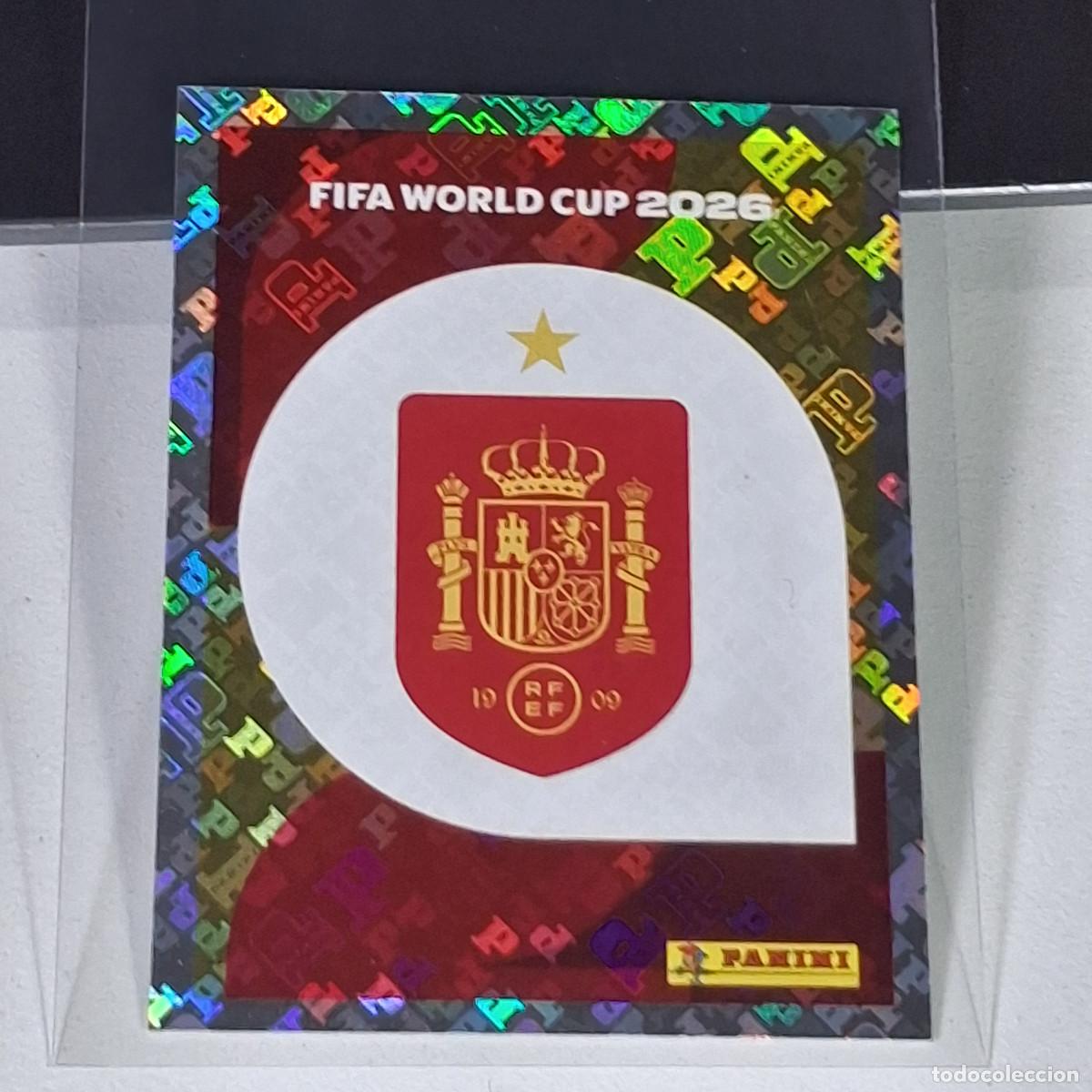 Cromos de F&uacute;tbol: A36 ESP 1 ESP1 LOGO BADGE SPAIN ESCUDO ESPA&Ntilde;A MUNDIAL FIFA WORLD CUP 2026 STICKER PANINI