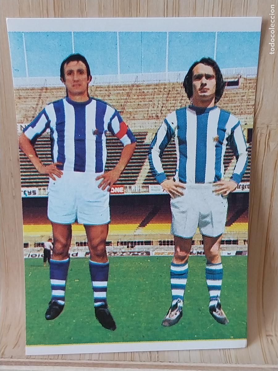 Figurine di Calcio: MURUZABAL - MARTINEZ REAL SOCIEDAD RUIROMER A&Ntilde;O 1975 75 76 CROMO 119 **+ SIN PEGAR NUNCA ROMERO