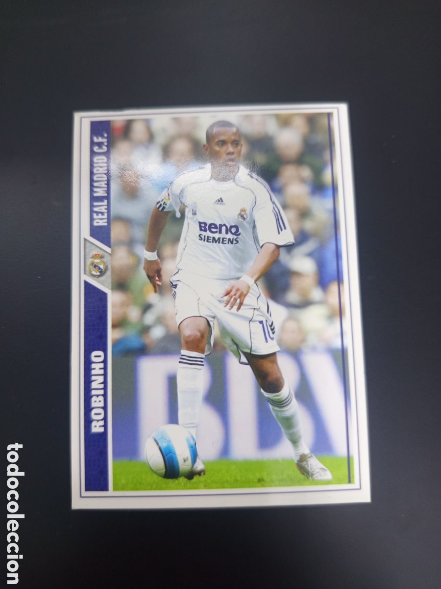 Cromos de F&uacute;tbol: ❇️ CROMO ⚽ ROBINHO REAL MADRID 22 07 08 2007 2008 MUNDICROMO ❇️