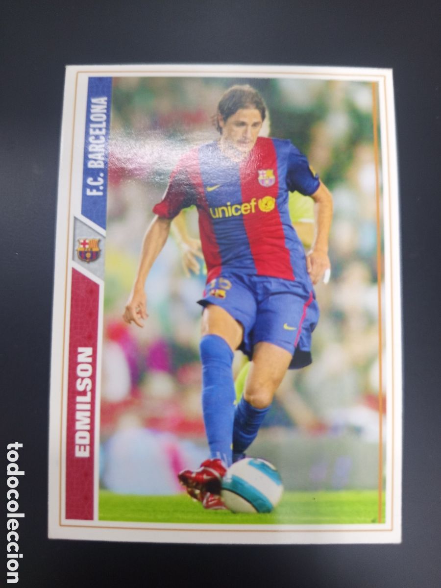 Cromos de F&uacute;tbol: ❇️ CROMO ⚽ EDMILSON BARCELONA 41 07 08 2007 2008 MUNDICROMO ❇️