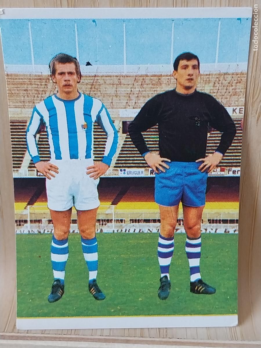 Cromos de F&uacute;tbol: URRUTICOECHEA - IDIGORAS REAL SOCIEDAD RUIROMER A&Ntilde;O 1975 75 76 CROMO 118 **+ SIN PEGAR NUNCA ROMERO