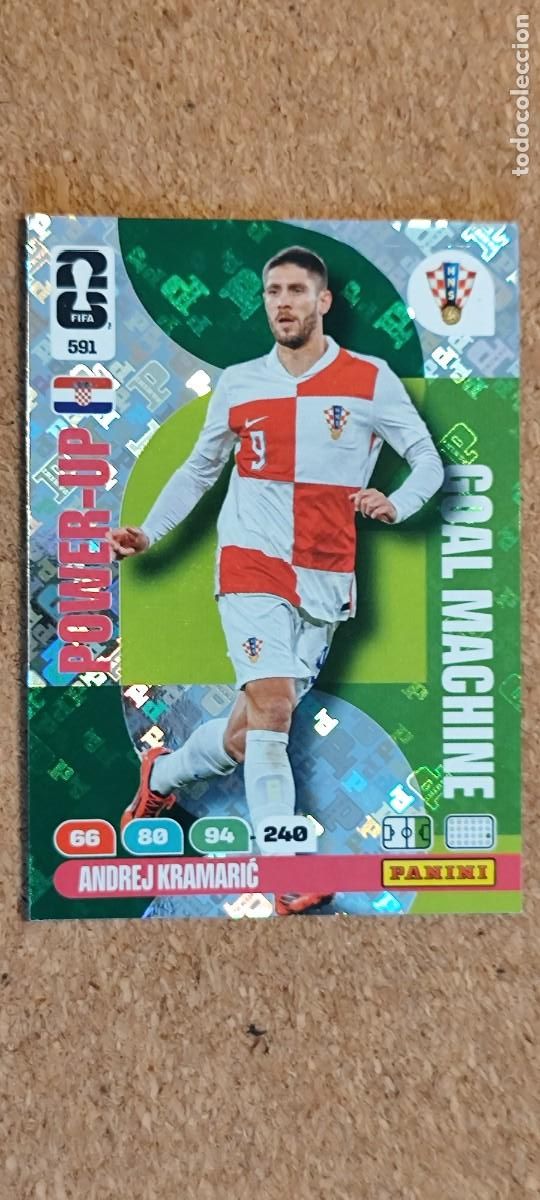 Cromos de F&uacute;tbol: ADRENALYN XL FIFA WORLD CUP 2026 CARD POWER-UP KRAMARIC CROACIA # 591 PANINI