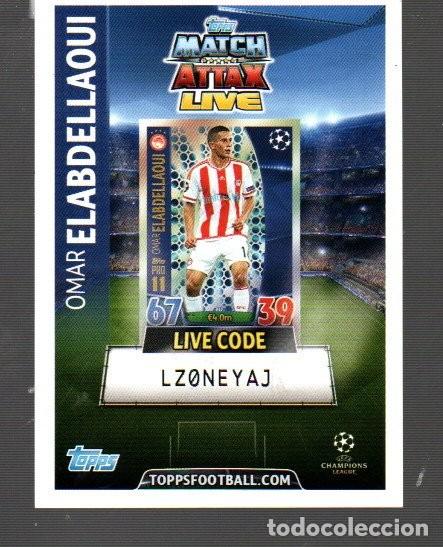 Figurine di Calcio: CROMO DE MATCH ATTAX LIVE DE TOPPS FOOTBALL CON OMAR ELABDELLAOUI