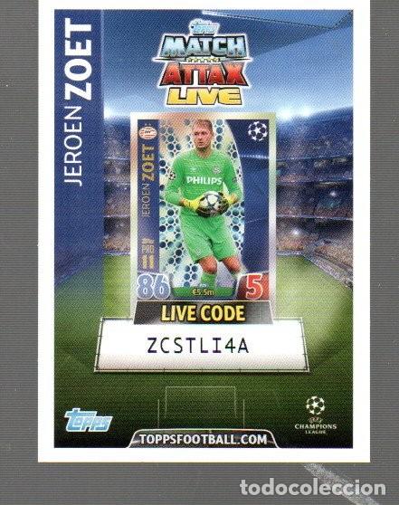 Figurine di Calcio: CROMO DE MATCH ATTAX LIVE DE TOPPS FOOTBALL CON JEROEN ZOET