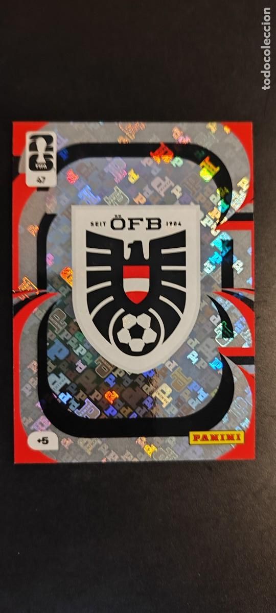 Figurine di Calcio: ADRENALYN XL FIFA WORLD CUP 2026 CARD ESCUDO AUSTRIA # 47 PANINI