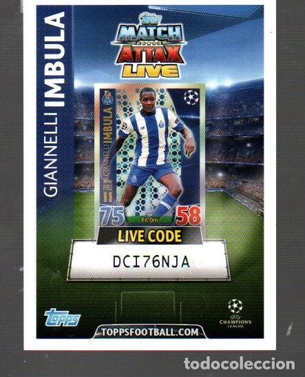 Figurine di Calcio: CROMO DE MATCH ATTAX LIVE DE TOPPS FOOTBALL CON GIANNELLI IMBULA