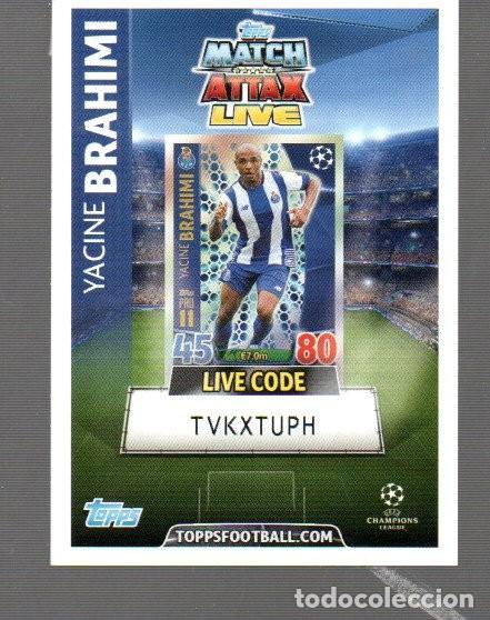 Figurine di Calcio: CROMO DE MATCH ATTAX LIVE DE TOPPS FOOTBALL CON YACINE BRAHIMI
