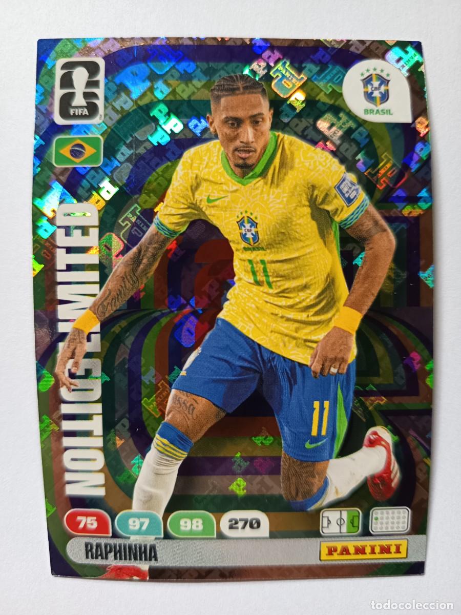 Cartes &agrave; collectionner de Football: CARD LIMITED EDITION RAPHINHA BRASIL BARCELONA LIMITADA - ADRENALYN XL WORLD CUP MUNDIAL 2026 PANINI