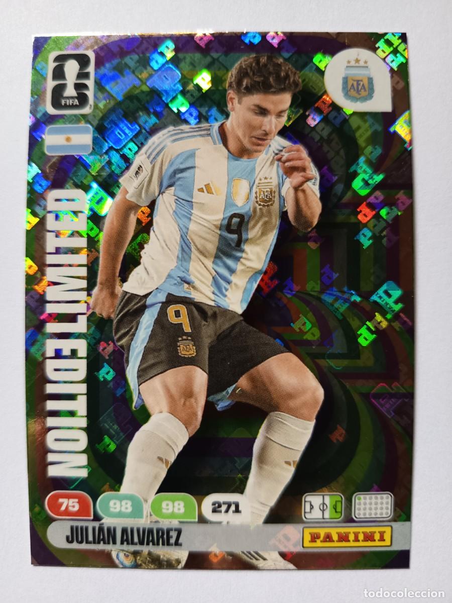 Cromos de Futebol: CARD LIMITED EDITION JULI&Aacute;N ALVAREZ ARGENTINA LIMITADA - ADRENALYN XL WORLD CUP MUNDIAL 2026 PANINI