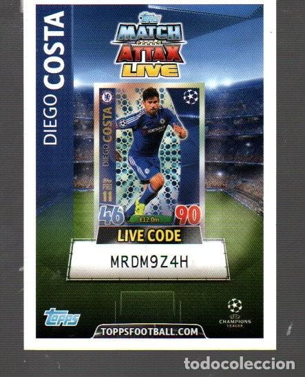 Cromos de Futebol: CROMO DE MATCH ATTAX LIVE DE TOPPS FOOTBALL CON DIEGO COSTA