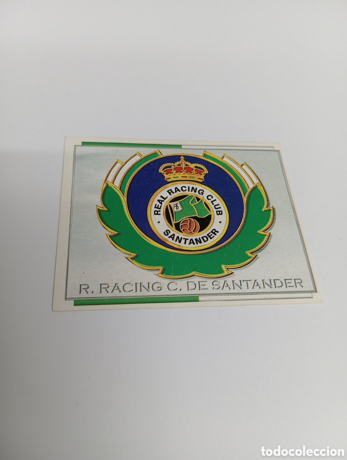 Cromos de F&uacute;tbol: ESCUDO Racing de Santander Liga Este 1996 1997 PANINI 96 97