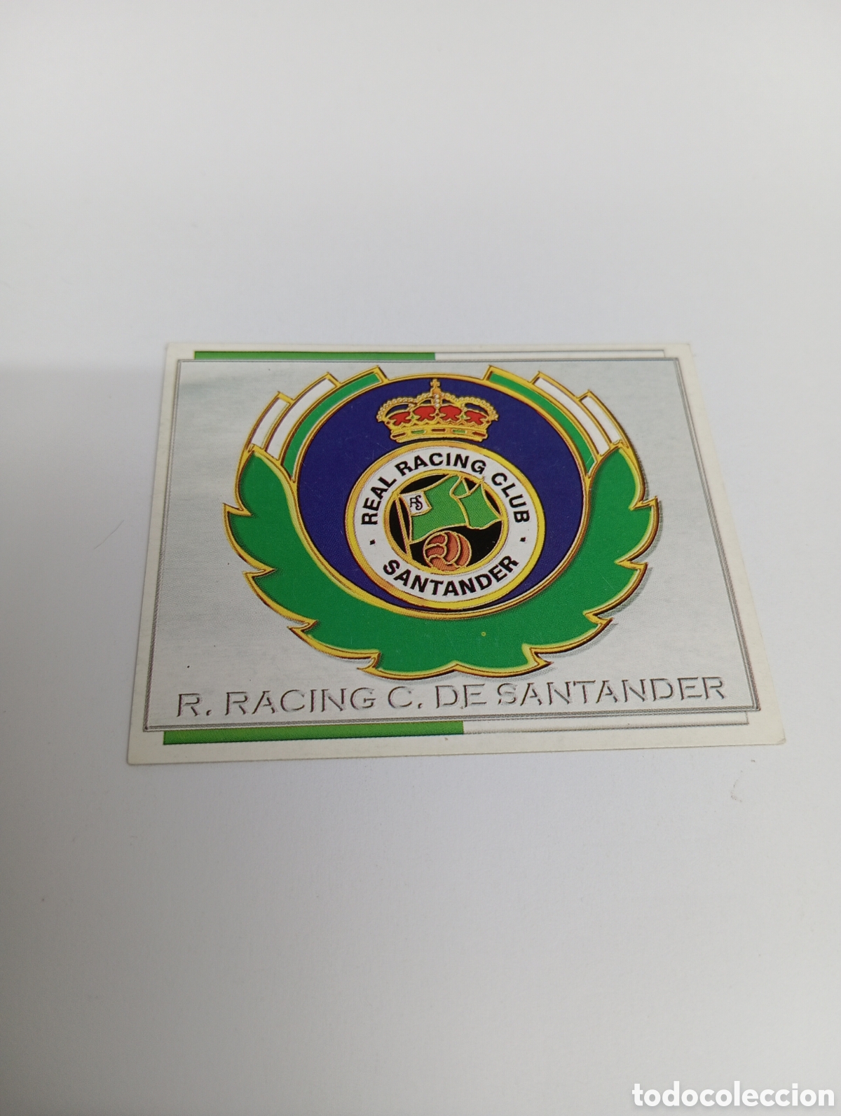 Cromos de F&uacute;tbol: ESCUDO Racing de Santander Liga Este 1996 1997 PANINI 96 97