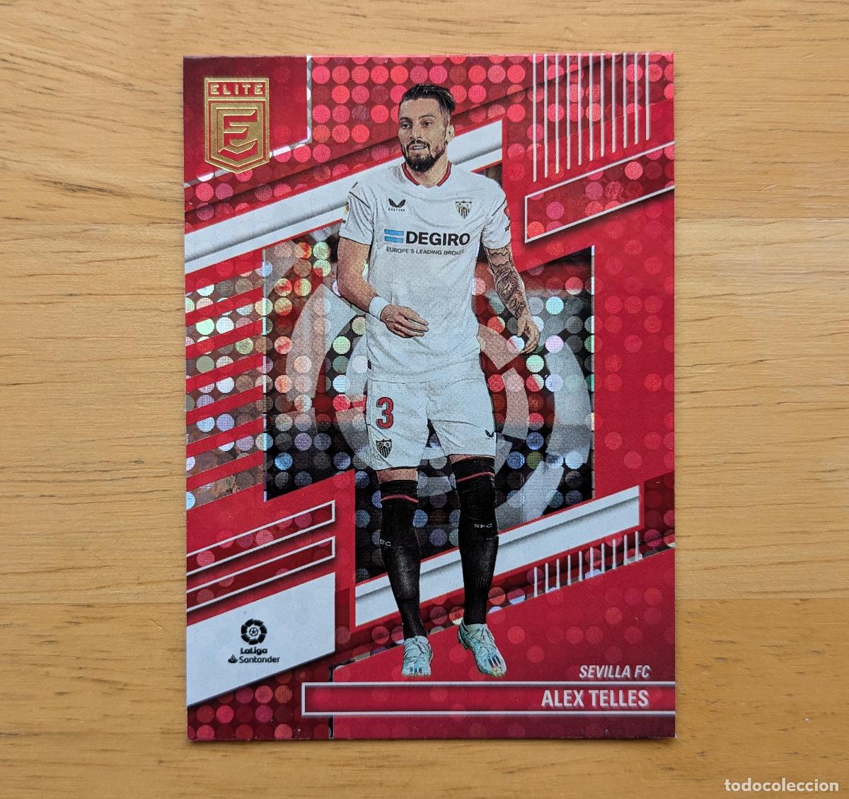Fu&szlig;ball-Sticker: PANINI DONRUSS ELITE LA LIGA 2022-2023 - ALEX TELLES - SEVILLA FC - PARALELA RED DISCO
