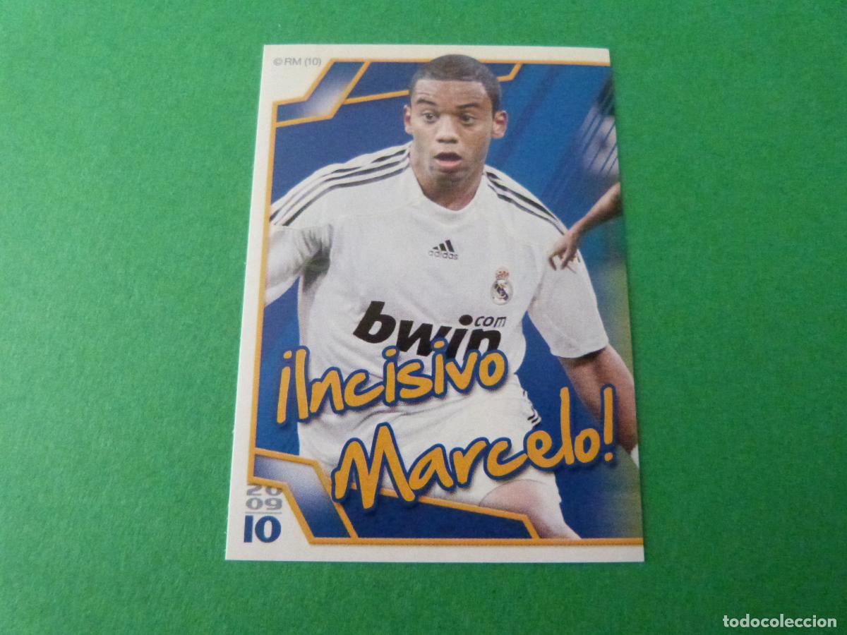 Cromos de F&uacute;tbol: CROMO FUTBOL MARCELO REAL MADRID C.F. SIN PEGAR N&ordm; 102 ALBUM REAL MADRID C.F. 2009-2010/09-10