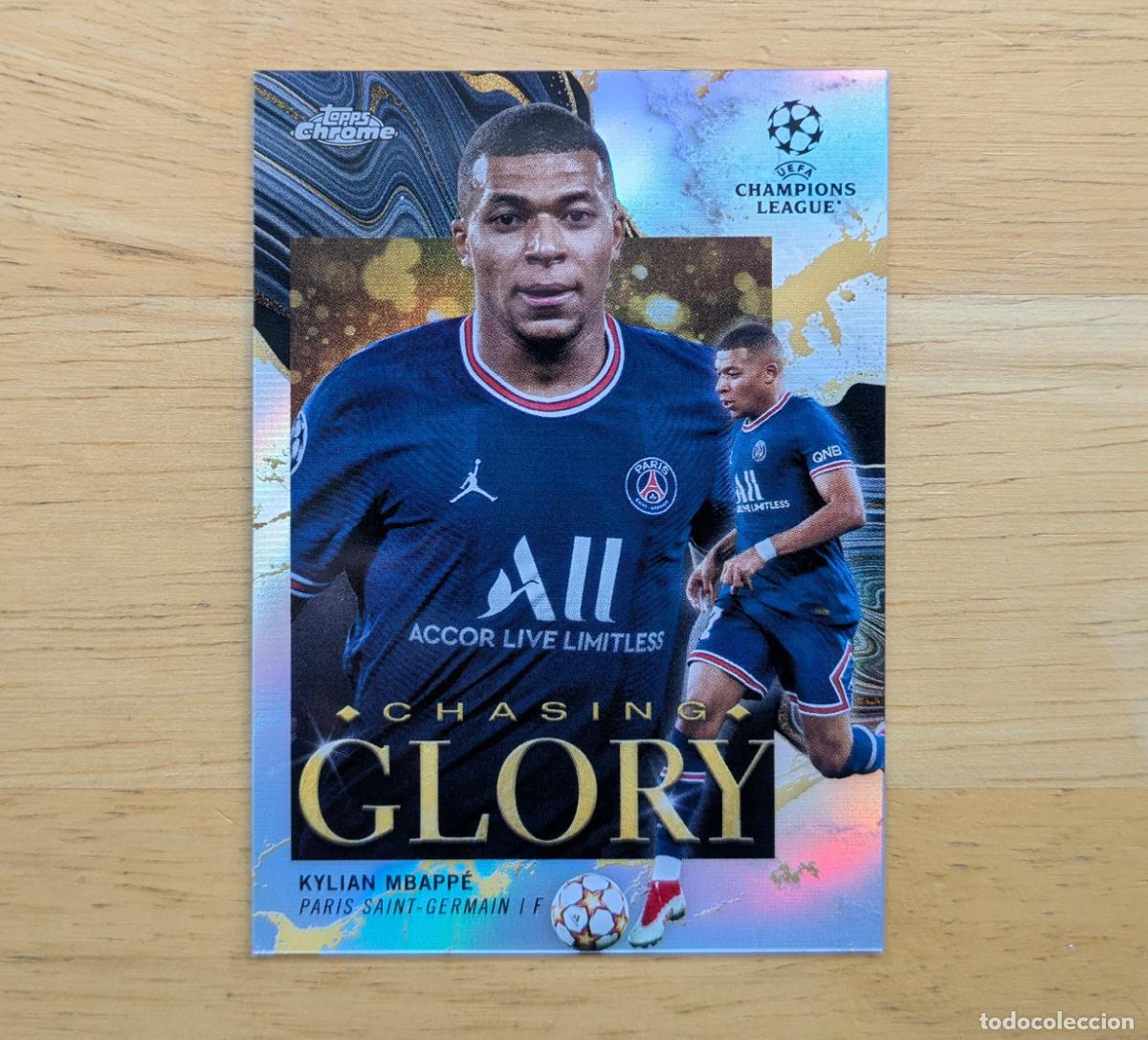 Cromos de F&uacute;tbol: TOPPS CHROME UCL 2021-2022 - KYLIAN MBAPPE - CHASING GLORY - PARIS SAINT-GERMAIN