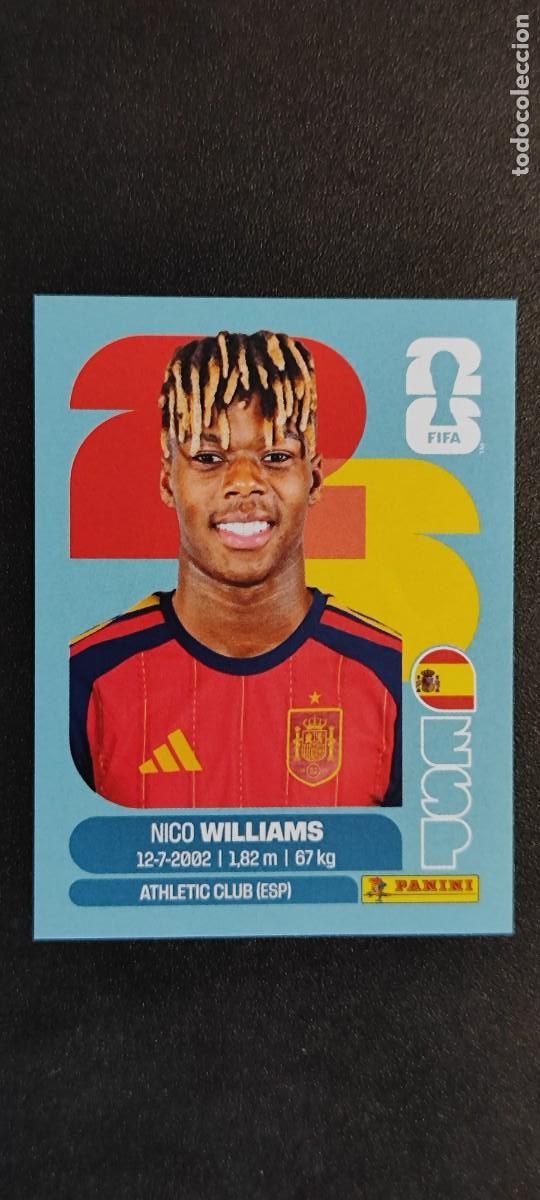 Cromos de F&uacute;tbol: FIFA WORLD CUP 2026 STICKER NICO WILLIAMS ESPA&Ntilde;A # ESP17 PANINI