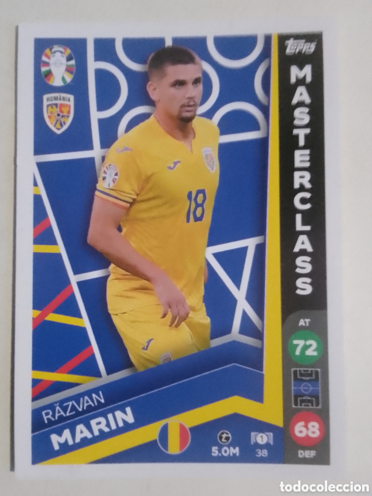 Cromos de F&uacute;tbol: Topps Match Attax Lidl EURO 2024 Razvan Mar&iacute;n &bull; Ruman&iacute;a.