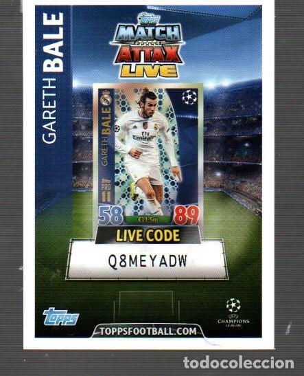 Cromos de F&uacute;tbol: CROMO DE MATCH ATTAX LIVE DE TOPPS FOOTBALL CON GARETH BALE