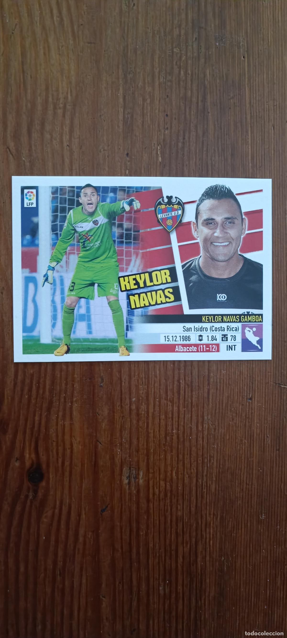 Cromos de F&uacute;tbol: KEYLOR NAVAS ERROR CON DIANA LEVANTE SIN PEGAR PANINI EDICIONES ESTE LIGA 2013 2014 13 14