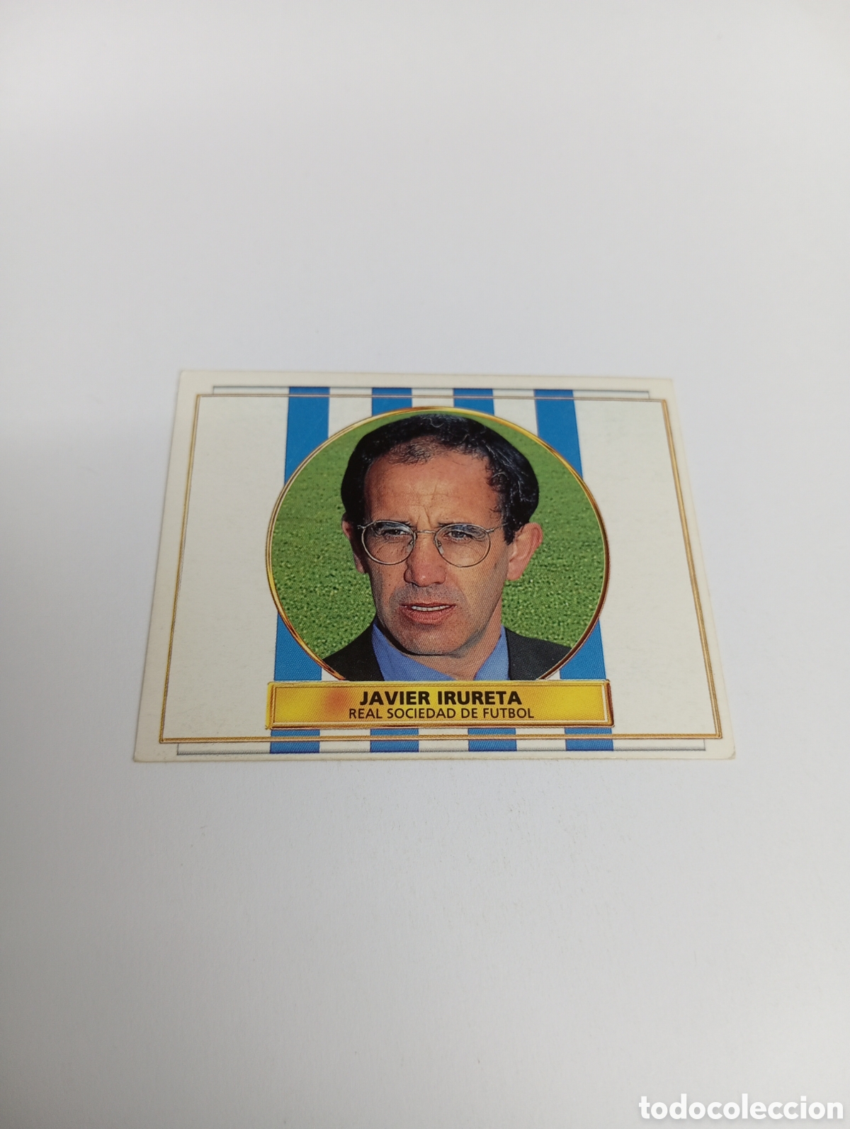 Football Stickers: ENTRENADOR JAVIER IRURETA Real Sociedad Liga Este 1996 1997 PANINI 96 97