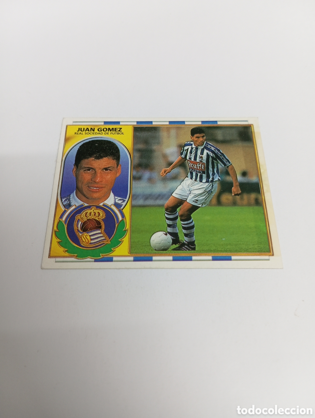 Football Stickers: JUAN G&Oacute;MEZ COLOCA Real Sociedad Liga Este 1996 1997 PANINI 96 97