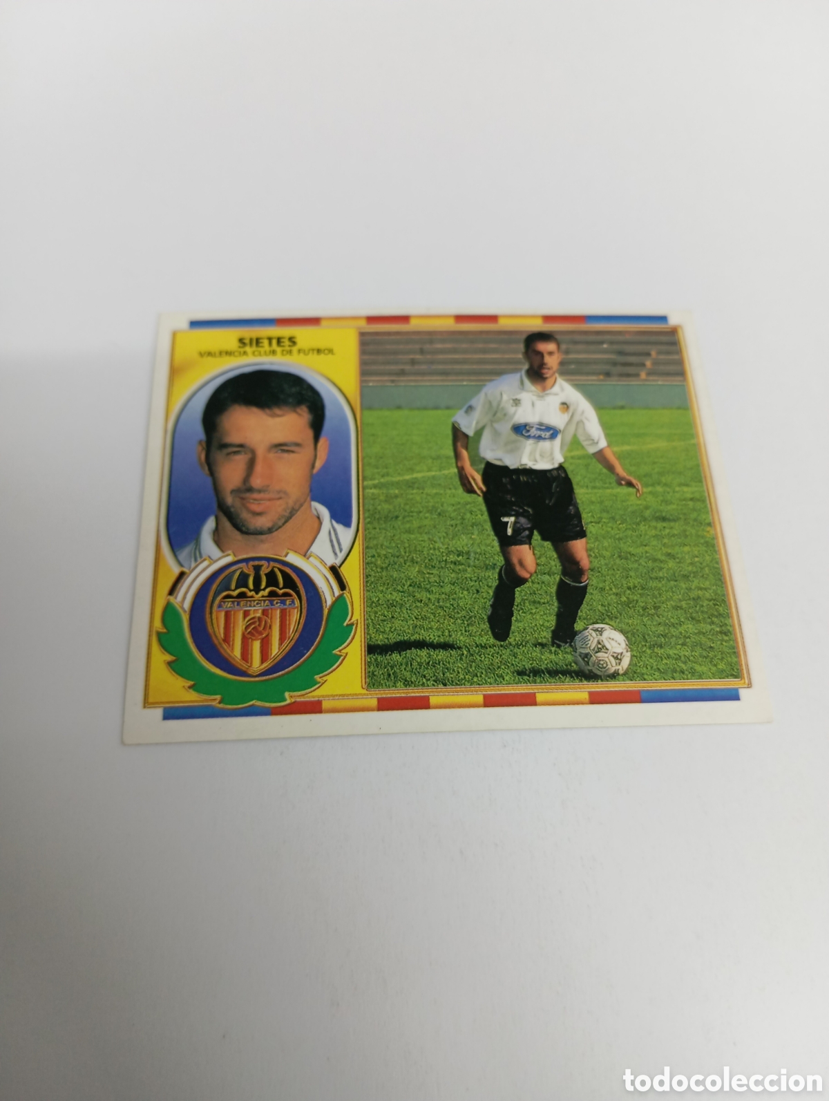 Cromos de F&uacute;tbol: SIETES Valencia Liga Este 1996 1997 PANINI 96 97