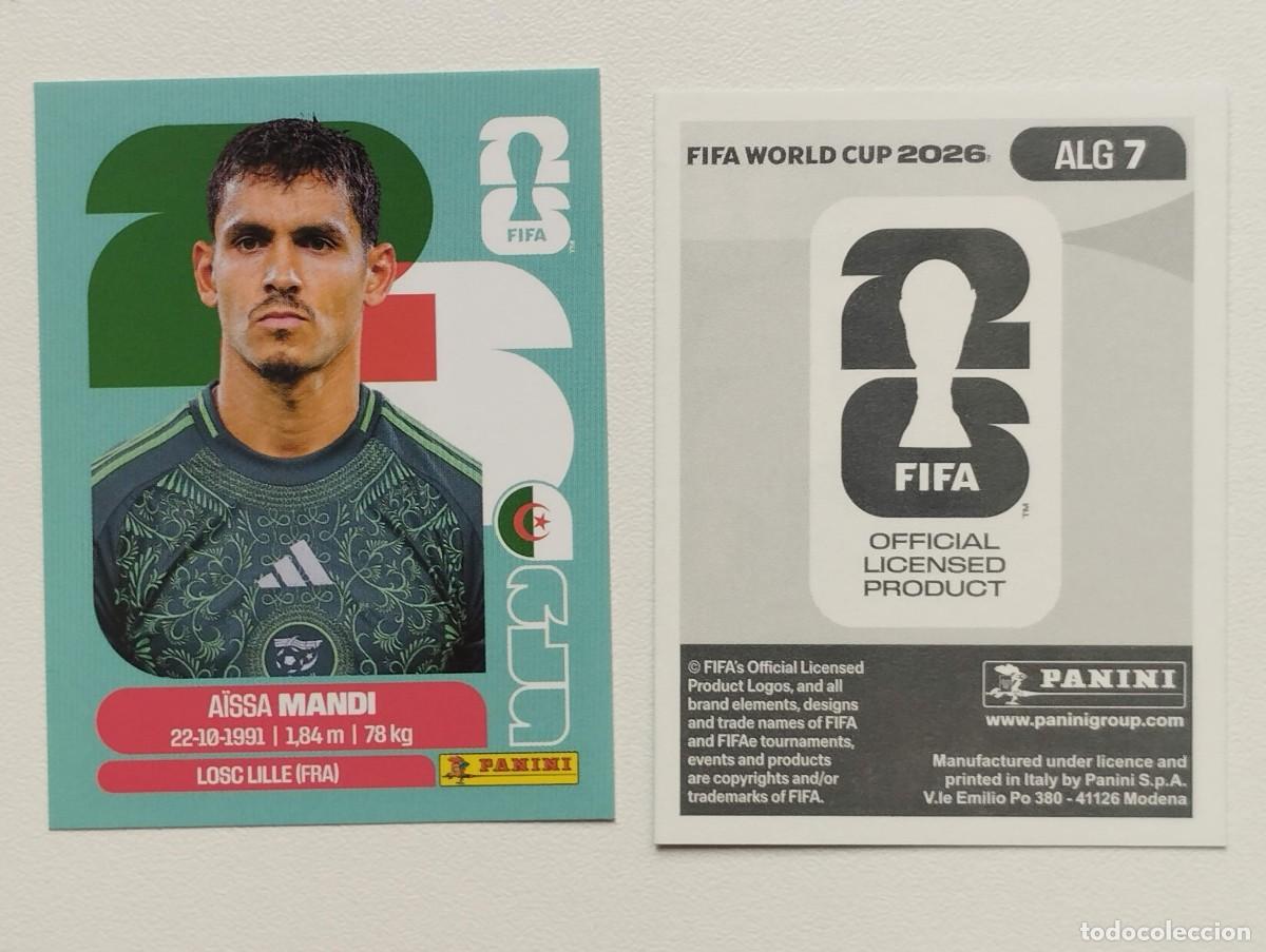 Cromos de F&uacute;tbol: CROMO STICKER WORLD CUP 2026 MUNDIAL 26 PANINI ARGELIA ALGERIA ALG7 ALG 7 AISSA MANDI