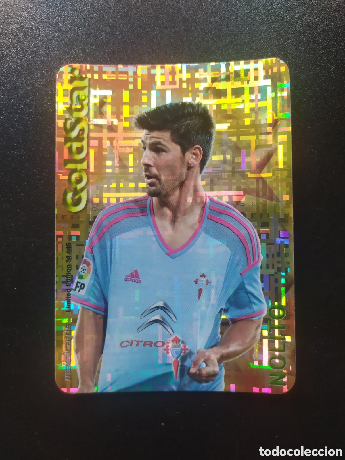Fu&szlig;ball-Sticker: Mundicromo fichas Liga 2014 2015 14 15 Nolito goldstar tetris limited edition 34/45 Celta Vigo