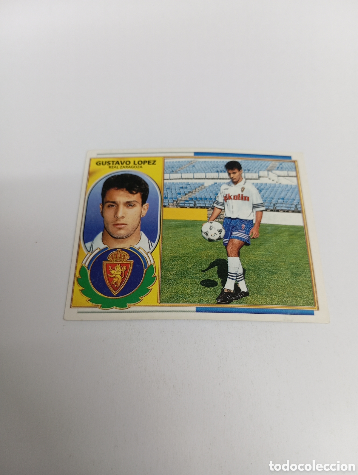 Cromos de F&uacute;tbol: GUSTAVO L&Oacute;PEZ Zaragoza Liga Este 1996 1997 PANINI 96 97