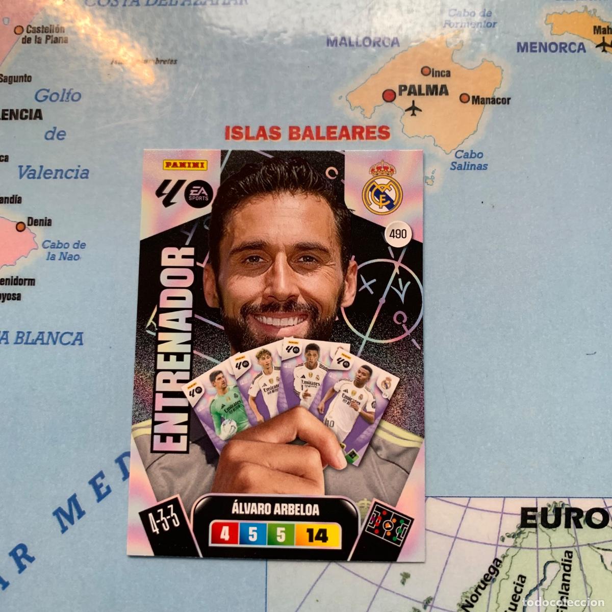 Fu&szlig;ball-Sticker: Arbeloa entrenador n&uacute;mero 490 Del Real Madrid cromo adrenalyn XL 25-26 2025-2026