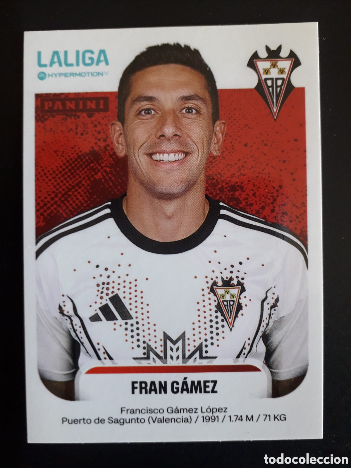 Fu&szlig;ball-Sticker: FRAN G&Aacute;MEZ ALBACETE N&deg; 6 LALIGA HYPERMOTION 25 26 2025 2026 PANINI SIN PEGAR PEDIDO M&Iacute;NIMO 3&euro;.