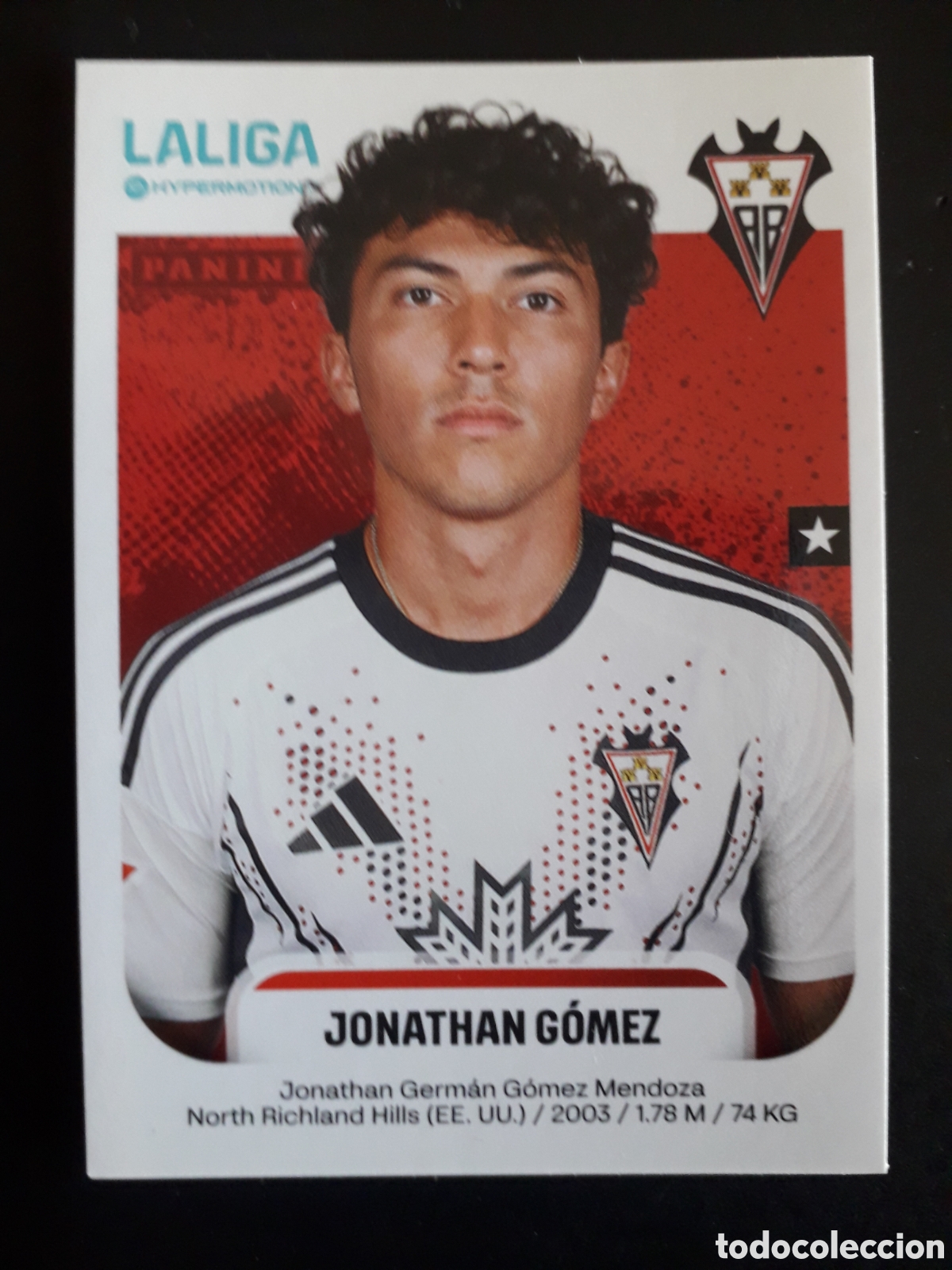 Fu&szlig;ball-Sticker: JONATHAN G&Oacute;MEZ ALBACETE N&deg; 9 B LALIGA HYPERMOTION 25 26 2025 2026 PANINI SIN PEGAR PEDIDO M&Iacute;NIMO 3&euro;.