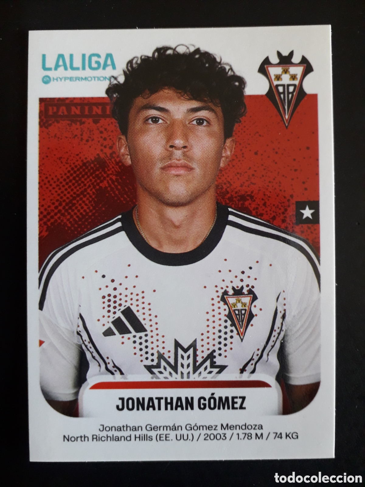 Cromos de F&uacute;tbol: JONATHAN G&Oacute;MEZ ALBACETE N&deg; 9 B LALIGA HYPERMOTION 25 26 2025 2026 PANINI SIN PEGAR PEDIDO M&Iacute;NIMO 3&euro;.