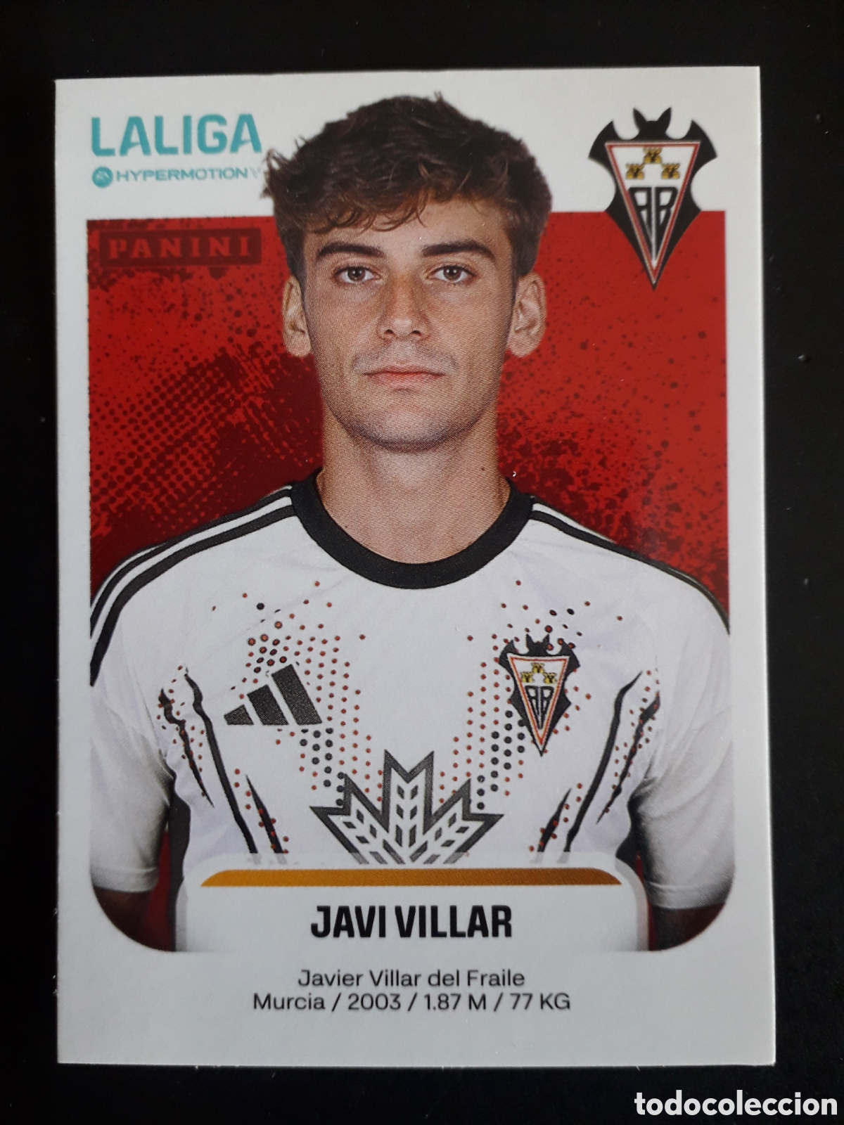Cromos de F&uacute;tbol: JAVI VILLAR ALBACETE N&deg; 15 LALIGA HYPERMOTION 25 26 2025 2026 PANINI SIN PEGAR PEDIDO M&Iacute;NIMO 3&euro;