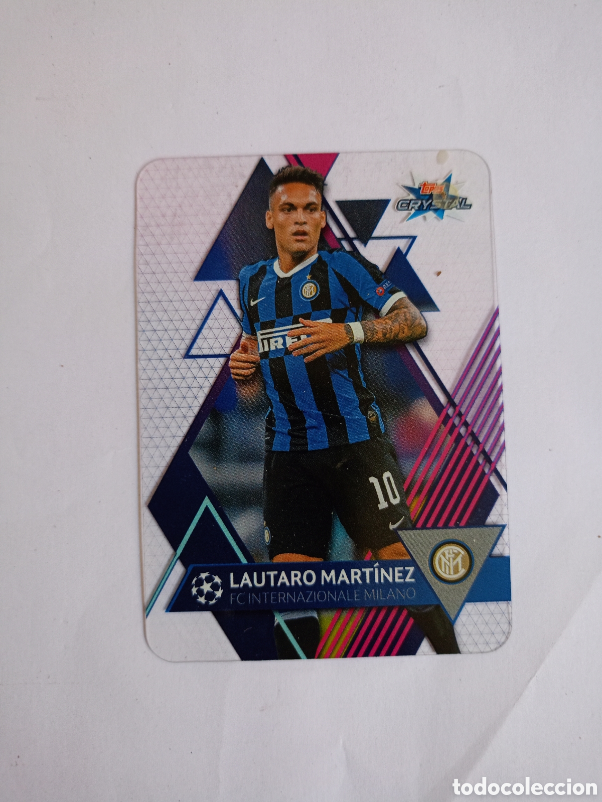 Fu&szlig;ball-Sticker: Champions League 2019 2020 19 20 topps crystal Lautaro Mart&iacute;nez n&deg; 74 Inter Milan