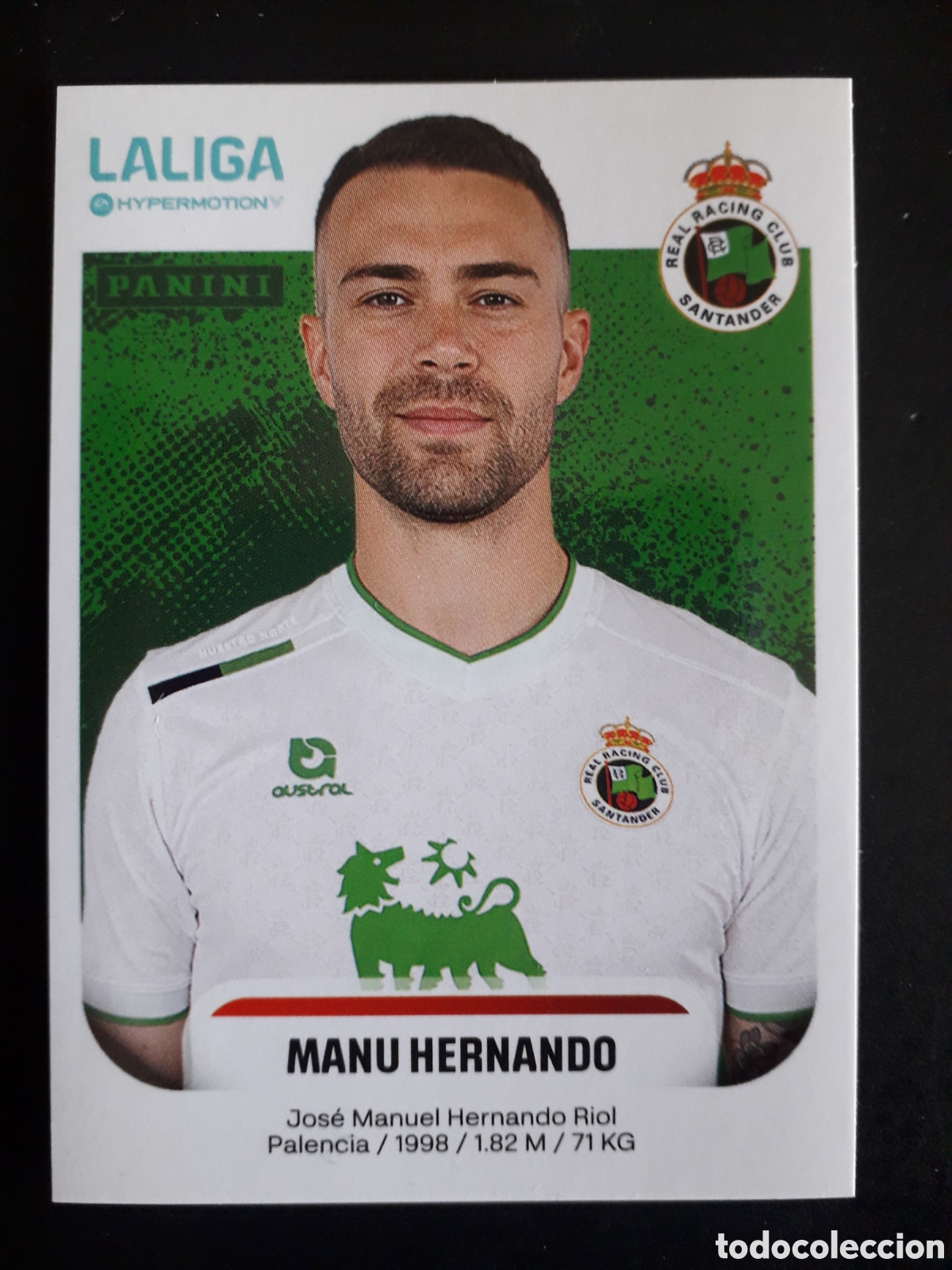Cromos de F&uacute;tbol: MANU HERNANDO RACING DE SANTANDER N&deg; 331 LALIGA HYPERMOTION 25 26 2025 2026 PANINI PEDIDO M&Iacute;NIMO 3&euro;