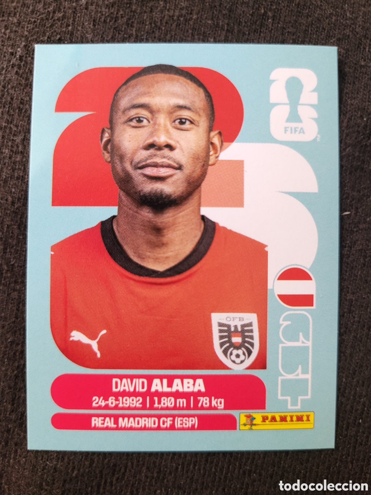 Cromos de F&uacute;tbol: AUT4 David Alaba [Sticker] / FIFA World Cup 2026