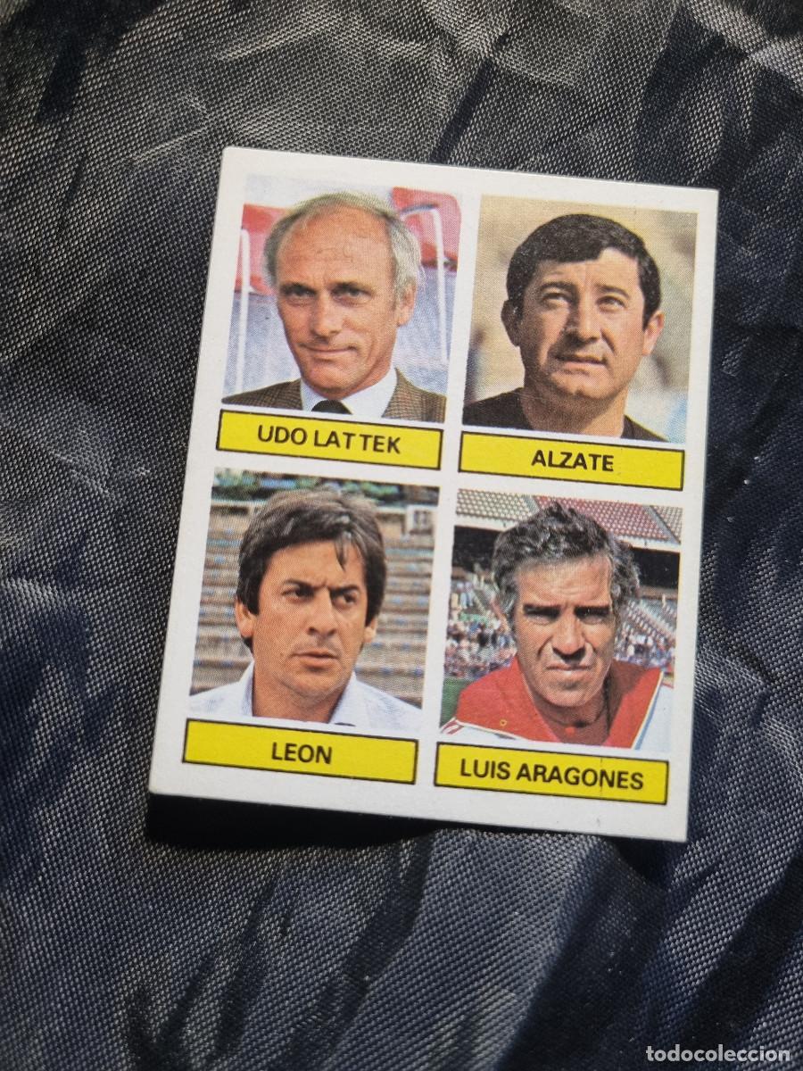 Cromos de F&uacute;tbol: ENTRENADORES: LATTEK ALZATE LEON ARAGONES. SIN PEGAR. ESTE 81/82,1981/82,1981/1982. PEDIDO MINIMO 3&euro;