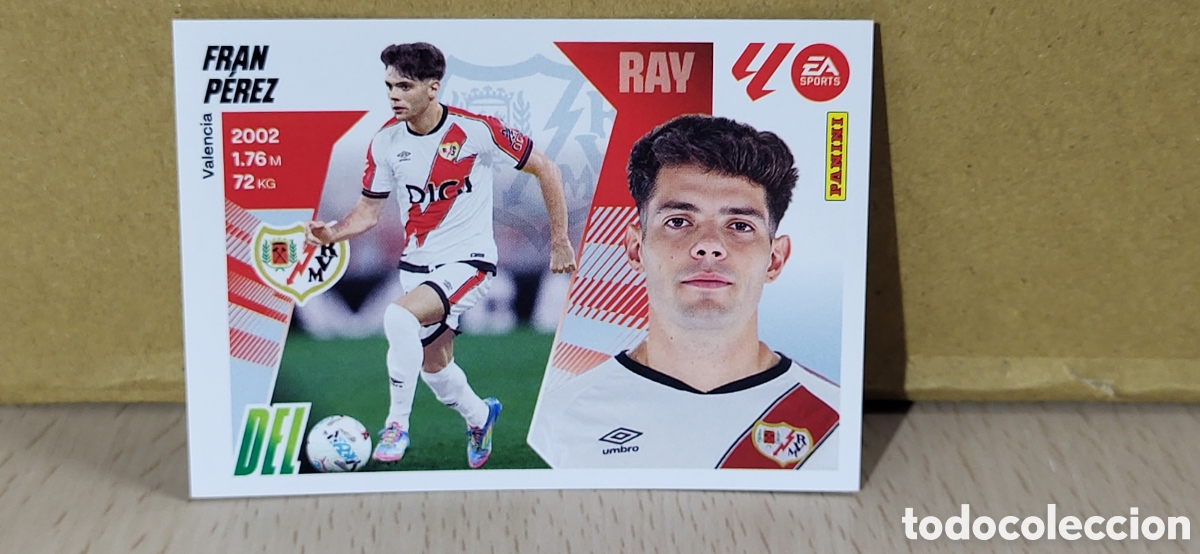 Fu&szlig;ball-Sticker: FRAN PEREZ RAYO VALLECANO N&ordm; 20 BIS COLOCA LIGA ESTE 25 26 2025 2026 PANINI