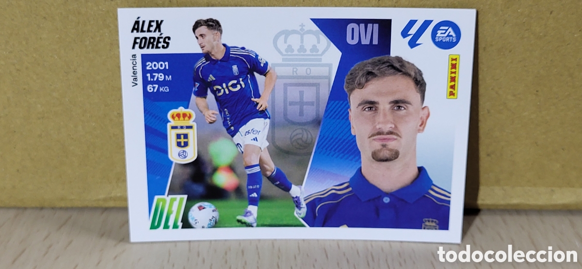 Cromos de Futebol: ALEX FORES REAL OVIEDO N&ordm; 20 BIS COLOCA LIGA ESTE 25 26 2025 2026 PANINI