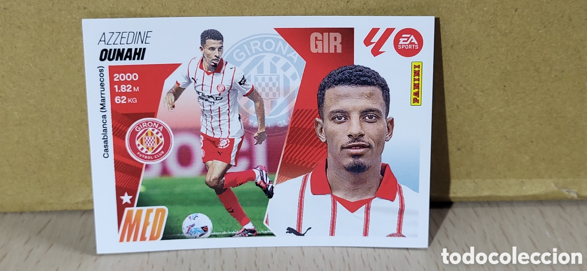 Cromos de Futebol: OUNAHI GIRONA N&ordm; 14 BIS COLOCA LIGA ESTE 25 26 2025 2026 PANINI