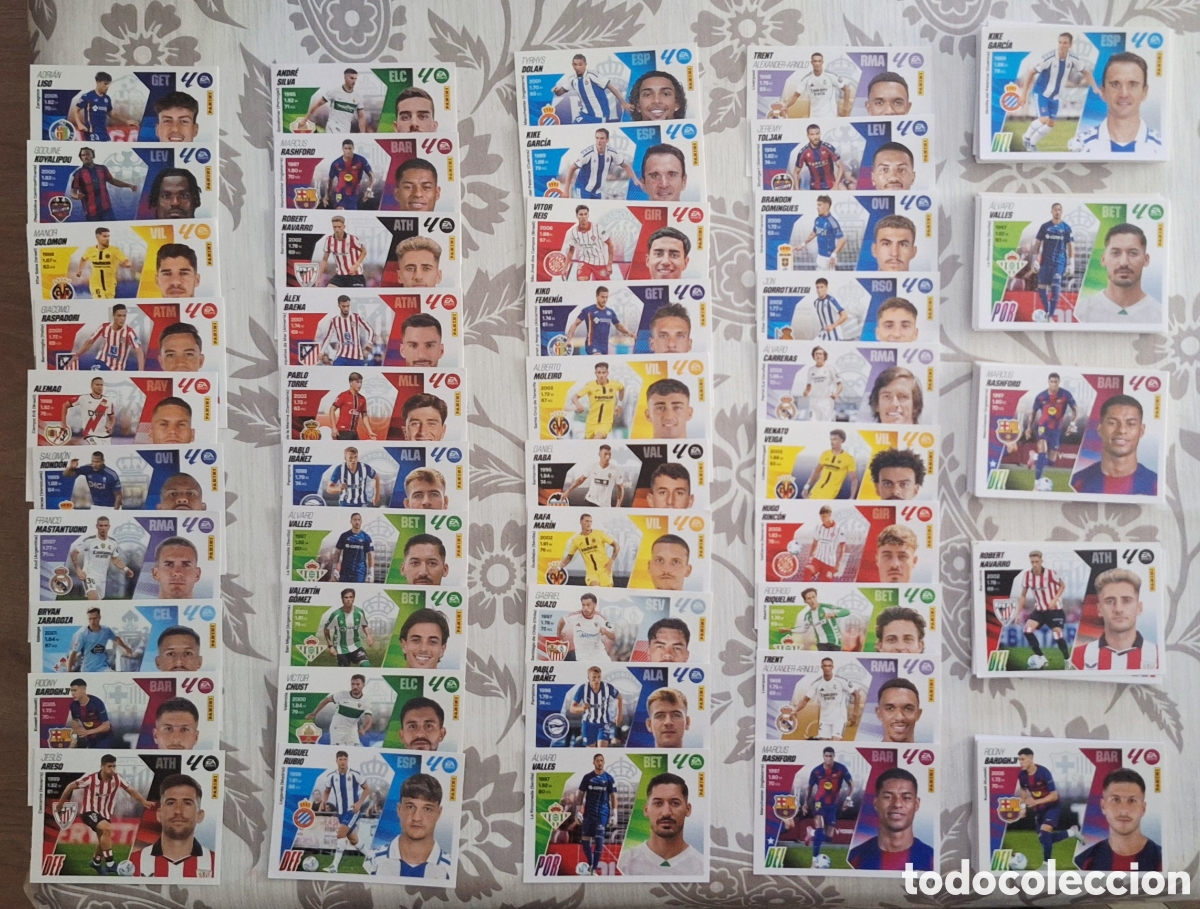 Cromos de F&uacute;tbol: Lote 157 cromos &uacute;ltimos fichajes Liga Este 2025 2026