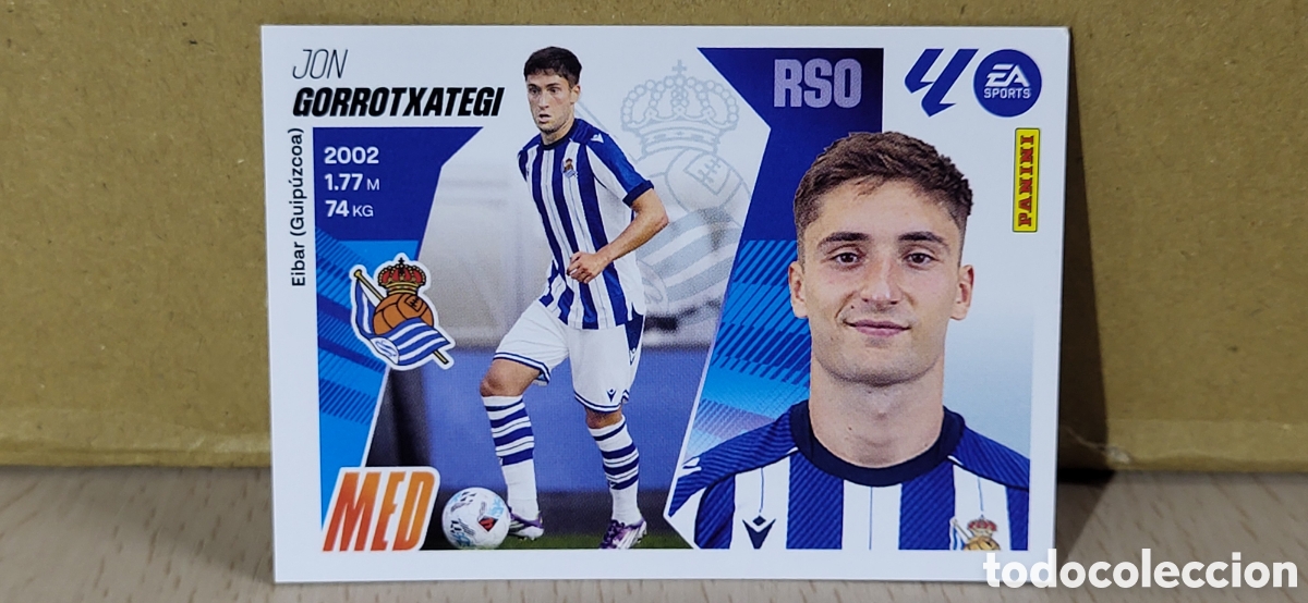Figurine di Calcio: GORROTXATEGI REAL SOCIEDAD ULTIMOS FICHAJES N&ordm; 19 LIGA ESTE 25 26 2025 2026 PANINI