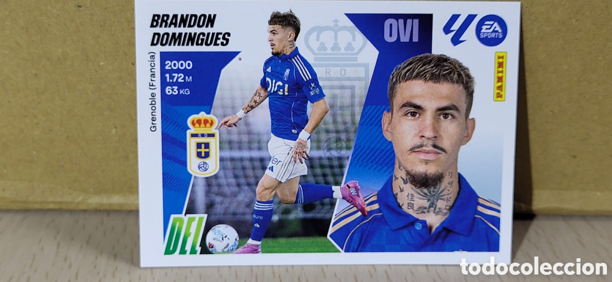 Figurine di Calcio: BRANDON DOMINGUES REAL OVIEDO ULTIMOS FICHAJES N&ordm; 22 LIGA ESTE 25 26 2025 2026 PANINI