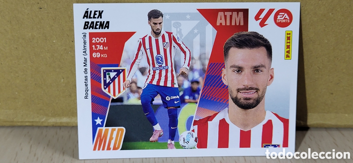 Figurine di Calcio: ALEX BAENA ATLETICO DE MADRID ULTIMOS FICHAJES N&ordm; 24 LIGA ESTE 25 26 2025 2026 PANINI